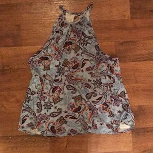 Halter Neckline Paisley Top
